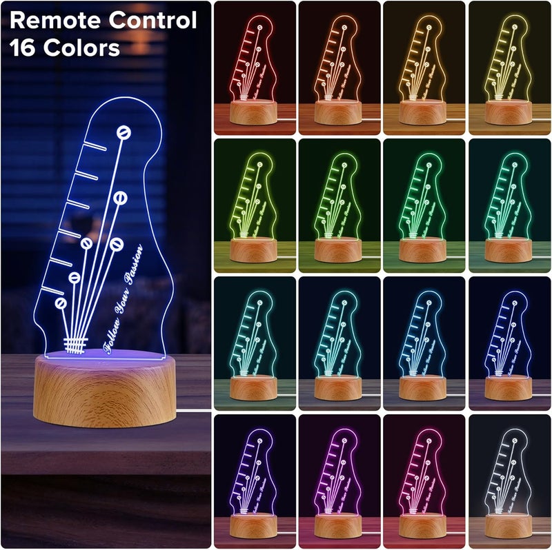 VGJ Light Up Guitar Pick Holder, Acrylic Guitar Pick Display,16-Color Luminous Pick Storage Rack,For Acoustic Electric Bass Ukulele Violin, Gift For Music Lovers Guitar Players - Image 4